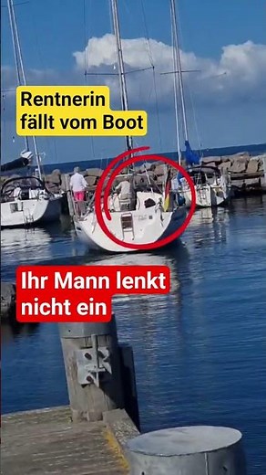Segelboot Unfall Rentnerin fällt ins Wasser