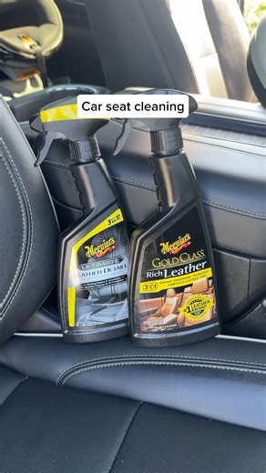 The ultimate car seat glow-up. Watch this leather cleaner by Meguiar's erase years of dirt and grime in one simple demo. 🚗🧼 | CarParts.com