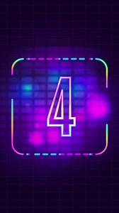 Neon Numbers 7 and 4 | Free Stock Video Footage