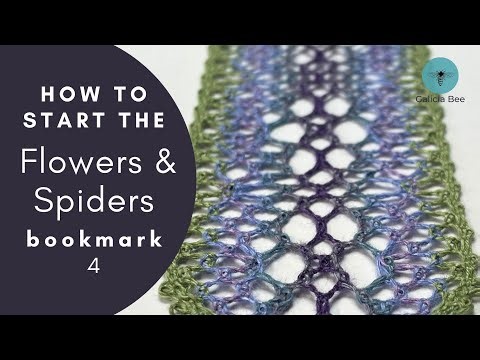 How to bobbin lace tutorial BOOKMARK 4 Flowers and Spiders