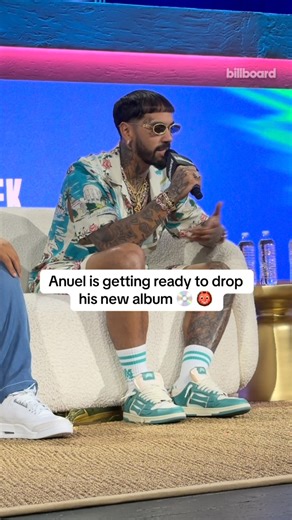 @anuel reveals that he is getting ready to drop his new album ‘Real Hasta La Muerte 2’ soon, during his panel at #BillboardLatinWeek. 👹🔥 | Billboard Latin