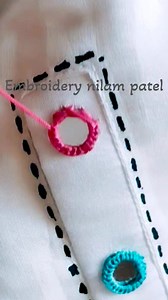 6.8K views · 87 reactions | Easy to learn mirrorwork design. Circle mirror work tutorial. Hand embroidery mirrorwork. #shorts | Embroidery Nilam Patel | Facebook
