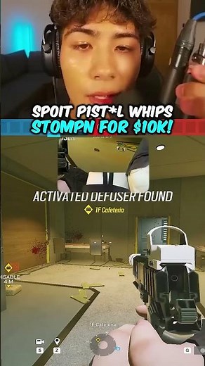 Spoit Whips Out The Pistol VS Stompn For $10k! | JYNXZI R6 1v1