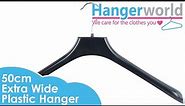 HANGERWORLD - Extra Wide Plastic Hanger - 50cm