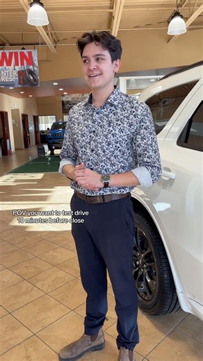 5.3K views | POV- you ask to test drive 10 minutes before close 藍 #funny #dealership #carsales | Kingston Dodge - The Ram Store on Princess St. | Facebook
