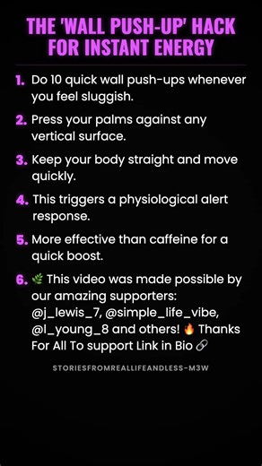 The 'Wall Push-Up' Hack for Instant Energy #ad (Verify Info)