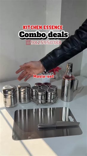 Urban Choice | Your Home, Your Choice on Instagram: "Kitchen ma chaene sano sano best Stainless steel combo set hamle lera aaesakeko xau with new year offer. Dm to order ☎️ 9825950188 (WhatsApp, viber) . . . #kitchen #steel #fyp #reels #viral"