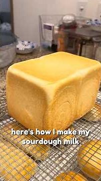 How I make sourdough milk bread (shokupan) #bread #milkbread #sourdough