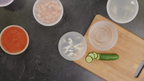 Pantry Value [12 oz. - 48 Count Plastic Food Storage Deli Containers with Lids - Perfect for Storing Soups, Sauces, and Snacks