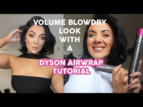 VOLUME BLOW DRY TUTORIAL WITH A DYSON AIRWRAP | BOB HAIRSTYLES | LONG BOB |EASY TUTORIAL