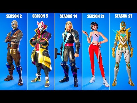 Evolution of Fortnite Tier 1 Battle Pass Skins (Chapter 1 Season 1 - Chapter 4 Season OG)