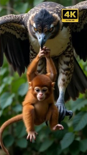 Harpy Eagle's Terrifying Catch: Monkey's Last Stand in the Amazon! #HarpyEagle