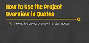 Simpro Premium - Projects - How to Use the Project Overview in Quotes