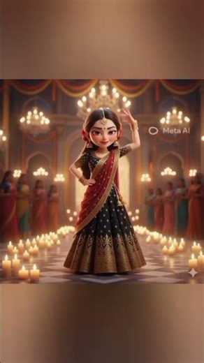 a girl dancing on a wedding ❤️#cartoon