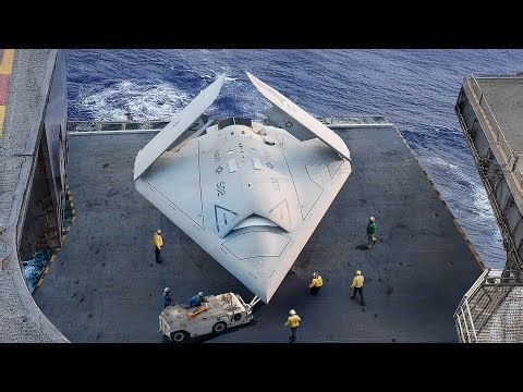 How the US Navy Launches Billion $ Stealth Drone From Aircraft Carrier