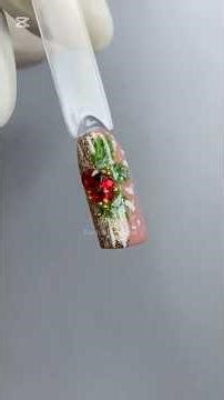 Elegant design for this Christmas ✨🎄 #nails #nailart #acrylicnails #easynaildesigns