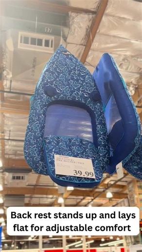 Costco_doesitagain on Instagram: "Get your pool ready just in time for Summer with this 2 pack of Luxury Pool Loungers! The folding backrest stands up or lays down for maximum comfort. Features: Adjustable backrest for lounging Fold down backrest for tanning 2 drink holders 2 carry handles for easy transport Cool weave mesh fabric 36” x 56” x 16.25” Weight capacity 250 lbs Available in select stores and on Costco.com."