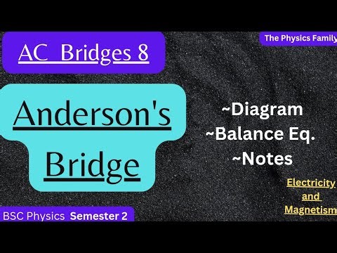 Anderson's Bridge - Definition and Circuit diagram//AC Bridges//The Physics Family