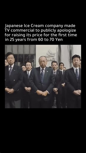 Nacho on Instagram: "what a great company 👏🏻 In 2016, Japanese frozen-dessert maker Akagi Nyugyo released a one-minute TV advert apologizing for raising the price of its famous Garigari-kun ice pops. The increase was just from 60 yen to 70 yen — their first price hike in 25 years — but the company still had its president, chairman, and staff bow deeply on screen while a somber folk song played in the background. The ad became legendary in Japan, reflecting the country’s culture of sincerity an