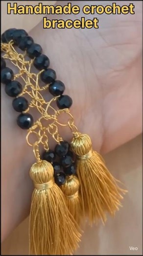 Crochet bracelet& necklace that looks handmade luxury #fashion #tutorial#diy