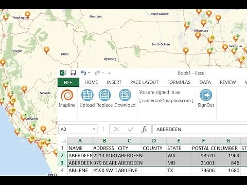 How to Use Mapline's Excel Add-In