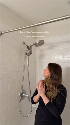 First Time Installing Shower Head #shower #spa #diy #fyp #independentwoman #womeninstem