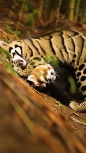 Bamboo Ambush: Leopard and Red Panda — Boar Charge Rescue #wildlife #documentary #rare