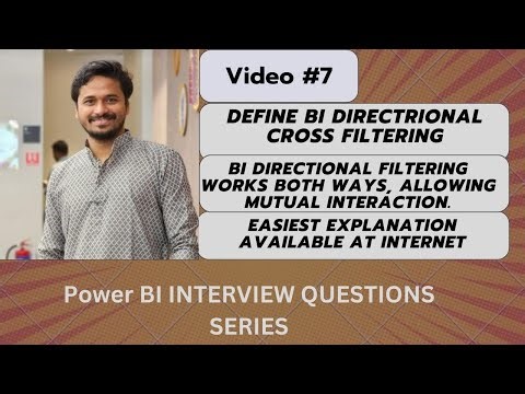 Explain BI Directional Cross filtering ? | Power BI Interview Questions series