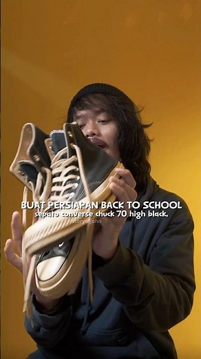 Back to school prep: Converse Chuck 70 High black sneakers.