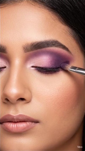 Double Color Eyeshadow Step-by-Step | Easy Makeup Tutorial 💙💜