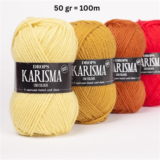 DROPS Karisma Yarn – Durable Wool Yarn, Superwash Wool Yarn for Knitting/crochet, Classic Yarn for Sweaters, Hats & Everyday Wear - Etsy Australia