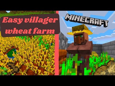 Simple minecraft villager wheat farm tutorial (1.15.2)