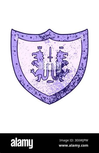 shaking motion animation of cartoon heraldic shield Stock Video Footage - Alamy