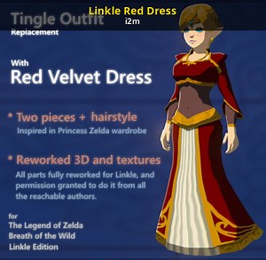 Linkle Red Dress Mod for The Legend of Zelda: Breath of the Wild (WiiU) | BotW Mods