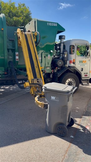 Garbage Truck Can’t Reach Cart!