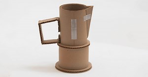 cardboard pottery? jacques monneraud's ceramic vessels look like they're made from carton