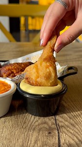 Crunch, dip, repeat! 🍗 What's your go-to dip? 😋🔥 غمّس البروستد بصلصات لذيذة! 🍗 أي صلصة بتفضّل؟ 😋🔥 #fakhry #fakhrychicken #fakhrychickenleb #chicken #meal #joy | Fakhry Chicken Lebanon