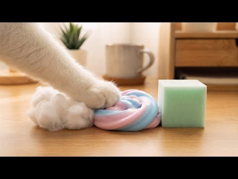 White Cat Paw ASMR 🐾 Cotton, Slime & Foam Sounds for Deep Relaxation No Talking