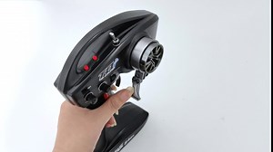 One-Handed Control Adaptor Transmitter Steering Wheel for RC Car Traxxas TQI Remote Controller TRX4 TRX6 Slash Summit(Red)