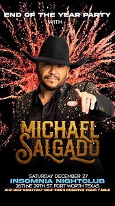 19K views · 721 reactions |  FORT WORTH, TX   LIMITED TABLE ALERT  ONLY 4 DAYS LEFT until the End-of-the-Year Party goes down LIVE at Insomnia Nightclub‼️  Tables are ALMOST SOLD OUT  Lock yours in NOW → 210-383-8807  Doors open at 8PM ️ Tickets available at the door  2671 NE 28th St. | Fort Worth, TX Don’t wait… THIS ONE WILL SELL OUT  | Michael Salgado | Facebook