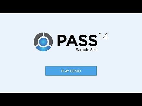 PASS Power Analysis and Sample Size Software (Product Demo)