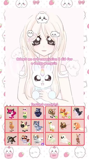 Thank you @⤷ ᴀᴘʀɪʟ ˎˊ˗ for commissioning me! #art #fyp #adoptme #commission #cutecore🎀🦴🍮