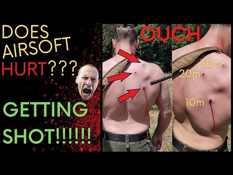 Does Airsoft Hurt? | Getting SHOT at 10m, 20m and 30m.