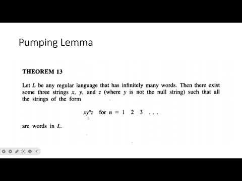 Non Regular Languages & Pumping Lemma Test