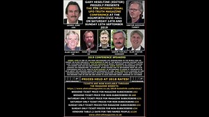 7TH UFO TRUTH MAGAZINE INTERNATIONAL CONFERENCE - September 14th & 15th 2019. At the historic Holmfirth Civic Hall, Holmfirth UK. Confirmed speakers are: DERREL SIMS (USA), HUGH NEWMAN (UK), HAKTAN AKDOGAN (TURKEY), ALAN GODFREY (UK), GABOR TARCALI (HUNGARY), ALAN FOSTER (UK), and host GARY HESELTINE (UK). Ticket Information and Details: https://www.ufotruthmagazine.co.uk/2019-holmfirth-conference-tickets/?fbclid=IwAR3xZXzrWXcyOUkt30_CEzGfRlEKRpoAQHwlxF1LQLVZ4zVTX9pa8ArKqpQ PLEASE SHARE WITH YOU