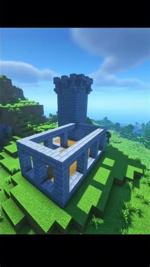 Easy Medieval castle 🏰🌅 #shorts #minecraft #tutorial #castle