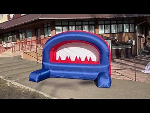Inflatable air ball game attraction with blower – fun outdoor event setup