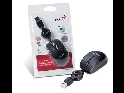Genius Micro Traveler Optical Mouse Unboxing, Setup and Test (HUN) [M] [HD]