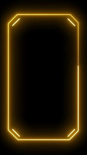 Glowing frame black screen | Neon light border | Frame template video background