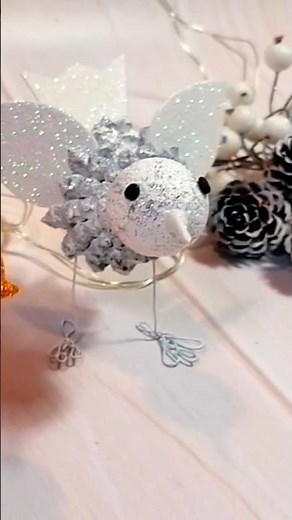 Pinecone Bird Craft 🕊️ | Handmade Fall Decoration